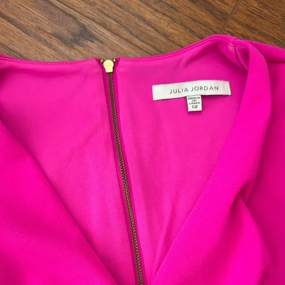 Julia Jordan Pink Sheath Dress with Puff Sleeves - Picture 3 of 7